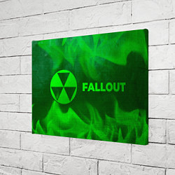 Холст прямоугольный Fallout - green gradient по-горизонтали, цвет: 3D-принт — фото 2