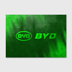 Холст прямоугольный BYD - green gradient по-горизонтали, цвет: 3D-принт — фото 2