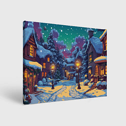 Картина прямоугольная Глубокая зимняя ночь перед рождеством