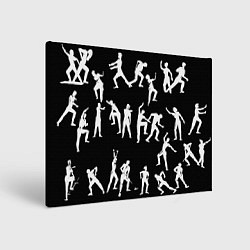 Картина прямоугольная Silhouettes of moving people