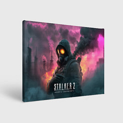 Холст прямоугольный Stalker 2 радиоактивный фон, цвет: 3D-принт