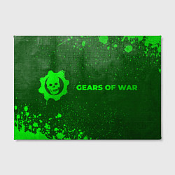 Холст прямоугольный Gears of War - green gradient по-горизонтали, цвет: 3D-принт — фото 2