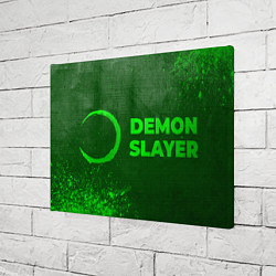 Холст прямоугольный Demon Slayer - green gradient по-горизонтали, цвет: 3D-принт — фото 2