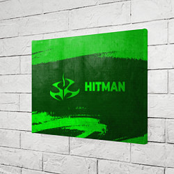 Холст прямоугольный Hitman - green gradient по-горизонтали, цвет: 3D-принт — фото 2