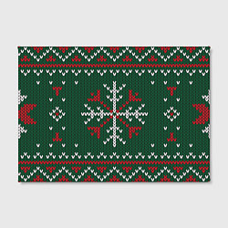 Холст прямоугольный Knitted Snowflake Pattern, цвет: 3D-принт — фото 2