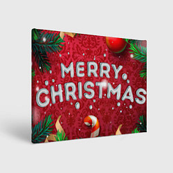 Холст прямоугольный Merry Christmas 2025, цвет: 3D-принт