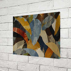 Холст прямоугольный Акварельные листья абстракция, цвет: 3D-принт — фото 2