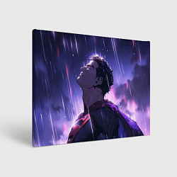 Холст прямоугольный Superman - Neon rain, цвет: 3D-принт