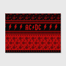 Холст прямоугольный ACDC christmas sweater, цвет: 3D-принт — фото 2