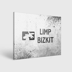 Холст прямоугольный Limp Bizkit - white gradient по-горизонтали, цвет: 3D-принт