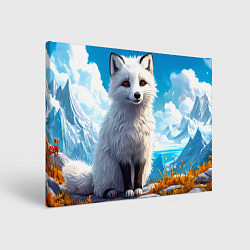 Картина прямоугольная Песец в зимних горах
