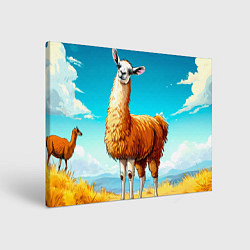 Картина прямоугольная Лама в прериях
