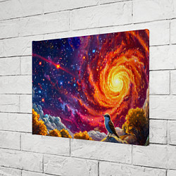 Холст прямоугольный Кукушка в космосе, цвет: 3D-принт — фото 2