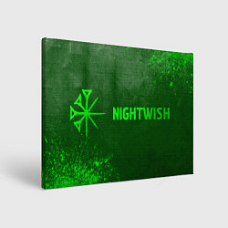 Холст прямоугольный Nightwish - green gradient по-горизонтали, цвет: 3D-принт