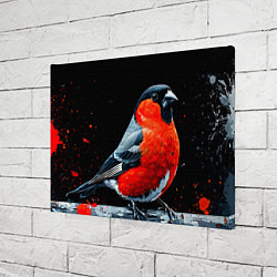 Холст прямоугольный Огромный снегирь, цвет: 3D-принт — фото 2