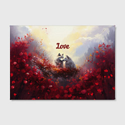 Холст прямоугольный Love волк и волчица, цвет: 3D-принт — фото 2