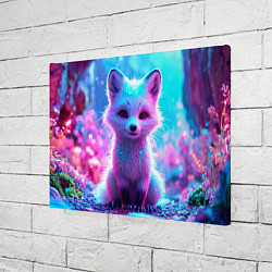 Холст прямоугольный Песец в неоновом свете, цвет: 3D-принт — фото 2