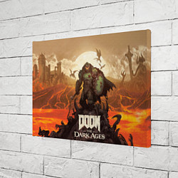 Холст прямоугольный Палач рока Doom the dark ages, цвет: 3D-принт — фото 2