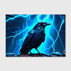 Холст прямоугольный Ворон и молния, цвет: 3D-принт — фото 2