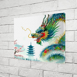 Холст прямоугольный Japanese watercolor dragon - art, цвет: 3D-принт — фото 2