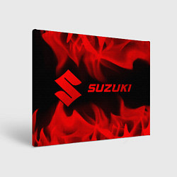 Холст прямоугольный Suzuki - red gradient по-горизонтали, цвет: 3D-принт