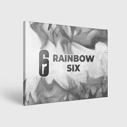 Холст прямоугольный Rainbow Six - white gradient по-горизонтали, цвет: 3D-принт