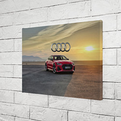 Холст прямоугольный Audi RS 7 на закате солнца, цвет: 3D-принт — фото 2