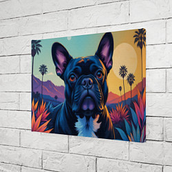 Холст прямоугольный Вечер и бульдог, цвет: 3D-принт — фото 2