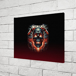 Холст прямоугольный Metallica - fire skull, цвет: 3D-принт — фото 2