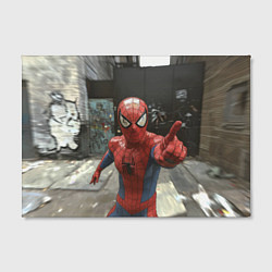 Холст прямоугольный Человек паук предупреждает, цвет: 3D-принт — фото 2