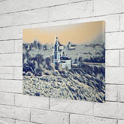 Холст прямоугольный Храм на фоне современного города, цвет: 3D-принт — фото 2