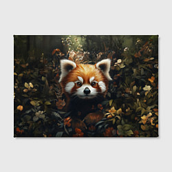 Холст прямоугольный Красная панда в лесной чаще, цвет: 3D-принт — фото 2