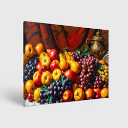 Холст прямоугольный Фруктовый натюрморт, цвет: 3D-принт