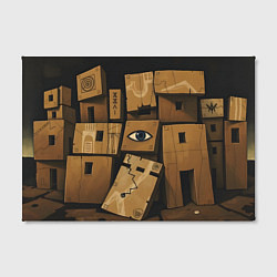Холст прямоугольный Коробки и глаз, цвет: 3D-принт — фото 2