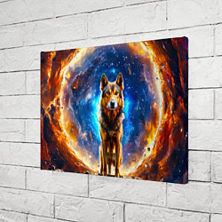 Холст прямоугольный Волкодав в космосе, цвет: 3D-принт — фото 2