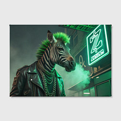 Холст прямоугольный Cyperpunk zebra, цвет: 3D-принт — фото 2