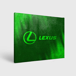 Холст прямоугольный Lexus - green gradient по-горизонтали, цвет: 3D-принт