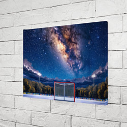 Холст прямоугольный Хоккейные ворота в ночи, цвет: 3D-принт — фото 2