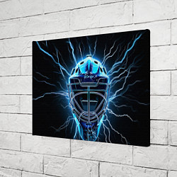 Холст прямоугольный Маска голкипера в молниях, цвет: 3D-принт — фото 2