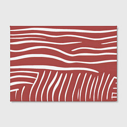 Холст прямоугольный Полоски красной зебры, цвет: 3D-принт — фото 2