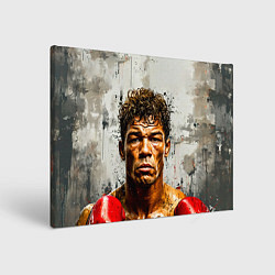 Холст прямоугольный Артуро Гатти на сером, цвет: 3D-принт