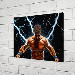 Холст прямоугольный Рестлер в молниях, цвет: 3D-принт — фото 2