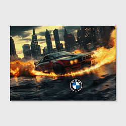 Холст прямоугольный BMW огненный дрифт, цвет: 3D-принт — фото 2