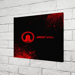 Холст прямоугольный Great Wall - red gradient по-горизонтали, цвет: 3D-принт — фото 2