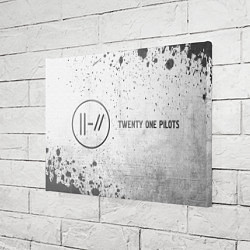 Холст прямоугольный Twenty One Pilots - white gradient по-горизонтали, цвет: 3D-принт — фото 2