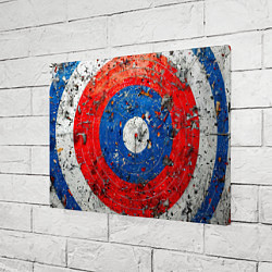 Холст прямоугольный Бело-сине-красная мишень, цвет: 3D-принт — фото 2