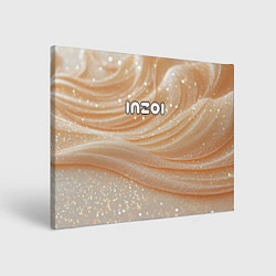 Холст прямоугольный Inzoi лого на блестящем фоне, цвет: 3D-принт