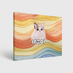 Холст прямоугольный Inzoi кошечка, цвет: 3D-принт
