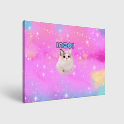 Холст прямоугольный Inzoi розовый фон, цвет: 3D-принт