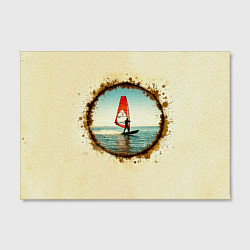 Холст прямоугольный Виндсерфер на бежевом, цвет: 3D-принт — фото 2